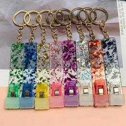 Colourful Card Reader Keychain Fashion Mini Card Grabber Cute Credit Card Puller Key Rings Cards Clip Nails Tools for Long Nail ATM Keychain G12MKY9