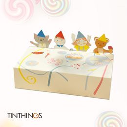 Gift Wrap 10PCS Candy Box Kids Birthday Party Cartoon Chocolate Cookies Paper Packaging Decorations Cardboard Drawer