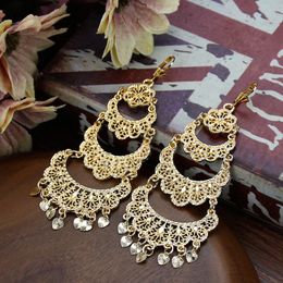Dangle & Chandelier Sunspicems Gold Colour Algeria Morocco Earrings For Women African Wedding Jewellery Sequin Glossy Bridal Gift 2021