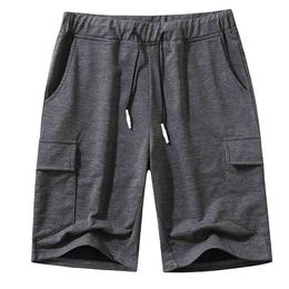 Grey Summer Running Shorts Men Drawstring Casual Workout Gym Solid Mens Short Pants Brand Outdoor Sweat Pants Elasticity Jogger 210524