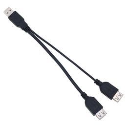 USB2.0 A Male to Dual USB 2.0 Female Splitter Y Extra Power Data Cable for Computer PC Notebook