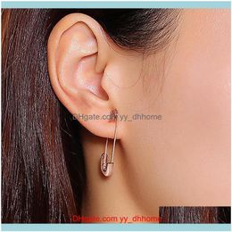 Jewelrygold Sier Colour Paper Clip Pin Earrings Alloy Circle Buckle Hoop For Women Korean Style Ear Ring Jewellery Gift & Hie Drop Delivery 202