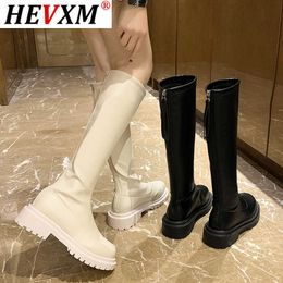 HEVXM Women's Rubber Boots Boots-women Shoes Woman Winter Shoes Low Heels booties Round Toe Rain 2020 Mid Calf Autumn Y0914