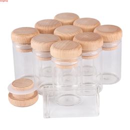 24 pieces 20ml 30*50mm Test Tubes with Wooden Caps Glass Jars Vials Wishing Bolttes Wish Bottle for Wedding Crafts Giftgoods