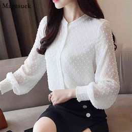Spring Autumn Women Shirts Blouses Long Sleeve White Female Office Lady Button Tops And Blusas 0974 210512