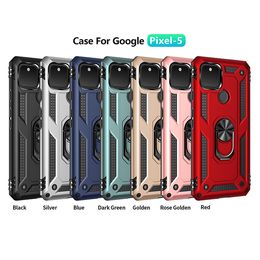 Shockproof Cell Phone Case For Iphone 6 Cases Google Pixel 5a 4 XL 3A Samsung Galaxy A02S A82 A22 A72 A52 A12 With Ring Holder Magnetic