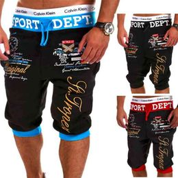 ZOGAA Men Pants Shorts Men's Loose Short Cotton Trousers Bodybuilding Jogger Mens Brand Durable Sweatpants Workout-Short 210713