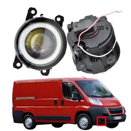 Fog light with 2 x Car Accessories high quality LED DRL headlights Lamp for Citroen Jumpy Box red 2010-2015