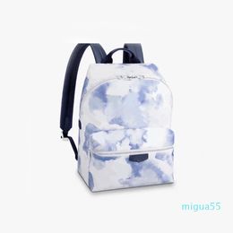 Bag Watercolour Backpack Handbag Men Women Backpacks Satchels Canvas Leather Colour Tie-dye Letter Printed Pocket Shoulder Adjustable
