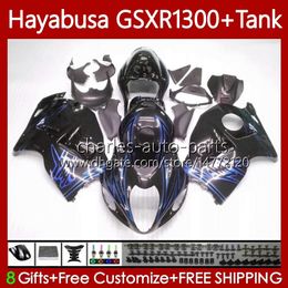 Bodys For SUZUKI GSX-R1300 Hayabusa GSXR-1300 GSXR 1300 CC 96-07 74No.205 1300CC GSXR1300 96 1996 1997 1998 1999 2000 2001 GSX R1300 02 03 04 05 06 07 Blue black Fairing