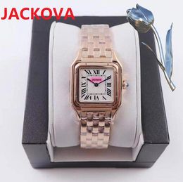 Women Top Model Square Roman Watches 22*30MM 27*30MM dial High Quality Rose Gold Silver 316L Full Stainless Steel Quartz Battery business switzerland annual Watch