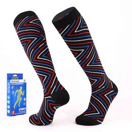 Findcool Compression Running Socks Women Sports Long Socks Fashion Sport Cycling Hiking Cimbing Yoga Y1222