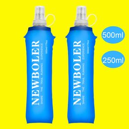 soft drink bottle Australia - 250ml 500ml TPU Soft Drink Water Bottle Folding Water Bag Flask For Sport Outdoor Camping Health Free BPA