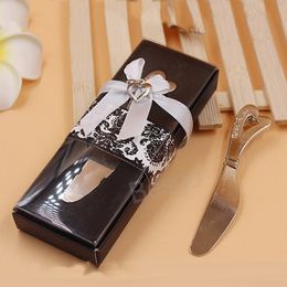 Stainless Steel Spatula Toast Jam Smear Knives Heart Shaped Handle Cake Cream Scraper Cheese Butter Scraper With Gift Box BH6054 TYJ