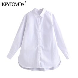 Women Fashion Oversized Asymmetry Blouses Long Sleeve Button-up Female Shirts Blusas Chic Tops 210420