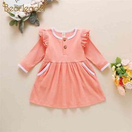 1-5Years Toddler Kid Girl Princess Dress Cotton Birthday Party Tutu Red Pageant Children Clothing Costumes 210429