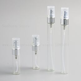 24pcs/lot 3.5ml 10ml Small Clear Glass Perfume Bottle Sprayer Parfume Atomizer e Liquid Container Refillable Travel