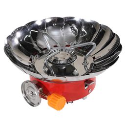 15 Windshields Windproof Stove Cooker Cookware Gas Burners for Camping Picnic Cookout BBQ With Extended Pipe Gas Stove Outdoor 741 Z2