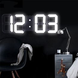 12 Style Digital Watch Alarm Clocks Wall Hanging Sze Table Calendar Thermometer Electronic Clock 211110