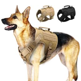 Tactical Dog Harness Pet Military Training Dog Vest German Shepherd Dog Harness Molle Vest For Medium Large Dogs 210712