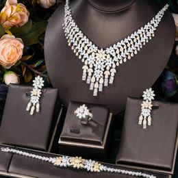 Earrings & Necklace Blachette Noble Luxury Gorgeous Bracelet Ring Jewelry Set For Women Bride Actor Dancer Exquisite Accessories