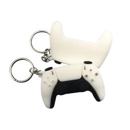 Keychains 1PC 3D PVC Game Machine Keychain Cute Gamepad Key Chain For Kids Gift Bag Car Hanging Keyring Item272a