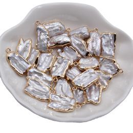 Natural freshwater high-quality baroque gilt rim irregular pipa loose pearls DIY pearl for Jewellery making