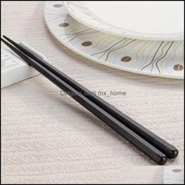 Flatware Kitchen, Dining Bar Home & Gardenpair Japanese Chopsticks Alloy Non-Slip Wood Colour Sushi Chop Sticks Set Chinese Gift Family Frien