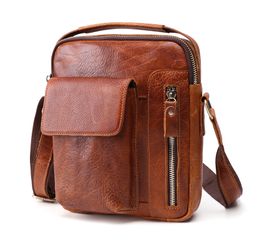 Small Genuine Leather Shoulder Bag for Men High Quality Leather Messenger Crossbody Male Phone Pouch Handbag