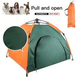 Portable Dog House Outdoor Kennels Fences Dog Tent Houses For Dogs Foldable Indoor Puppy Cats Pet Cage Fence Waterproof 210924