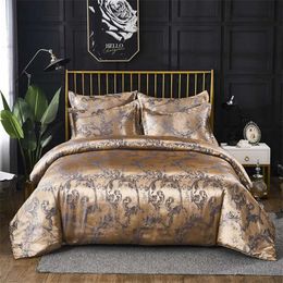 Jacquard Bed Duvet Cover 3pcs 2pcs Luxury Home Bedding Set Quilt Pillowcase Europe America King Queen Size No Sheet No Fillers 211007