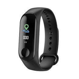 bluetooth blood pressure Canada - M3 Smart Bracelet Bluetooth Sports Blood Pressure Heart Rate Monitor Smart Wristwatch Fitness Tracker Pedometer Smart Watch For Android IOS