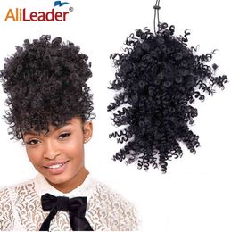 Alileader Vente Curly 11Color Clips synthétiques sur les extensions de cheveux Frange A Clip Fake Fringe Front Bangs