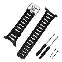 Rubber mens pin buckle accessories for SUUNTO T1 T1C T3 T3C T3D T4C T4D sports waterproof silicone strap watch band