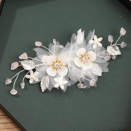 Hair Clips & Barrettes Bridal Wedding Elegant 2021 Fashion Women's Flower Hairpins Woven Leaf Jewelry Headwear Accessories For Girls