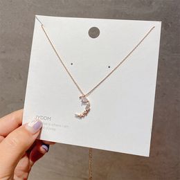 Südkorea Crescent Moon Halskette Neue Mode Crescent Moon Halskette Schlüsselbein Kette Einfache Vielseitige Geschenk Halskette Für Frauen