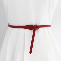 Belts 2022 Women Fashion Solid Colour Soft Pu Leather Wide Long Belt Ladies Self Tie Wrap Around Waist Girdle Dress Bow Waistband