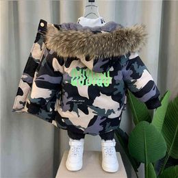 2 3 4 5 6 7 8 Years Toddler Boys Camouflage Fur Hooded Coats Winter Disguise Jacket Kids Toddler Clothes Outerwear Outfits 211111