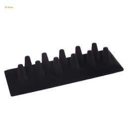 Jewellery Pouches, Bags J78F Black Cute Finger Tip Mountail Ring Display Holder Resin Storage Organiser Stand Showcase