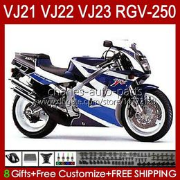 Bodys For SUZUKI RGVT RGV 250CC 250 CC RGV-250 Panel RVG250 20HC.122 blue white RGVT-250 90 91 92 93 1994 1995 1996 RGV250 SAPC VJ22 1990 1991 1992 1993 94 95 96 Fairings