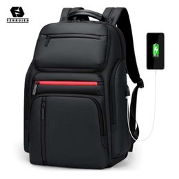 Fenruien Fashion Business Large Capacity Laptop Backpack Men Multi Function USB Charging Travel Backpack School Bag for Teenager 210929