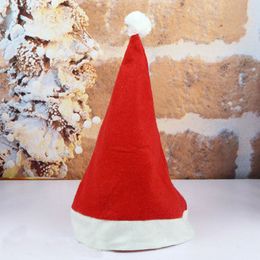 200pcs Children Christmas Santa Claus Hats MerryXmas Caps Kid Party Hat For Santa-Claus Costume Christmas-Decoration Kids Head Circumference Size 45-46cm