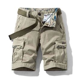 Summer Men Cargo Shorts Cotton Tactical Men's Jogger Denim Short Pants Outdoor Casual Sports Trousers 210716