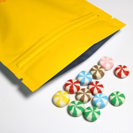 Eco Heat Seal Aluminium Foil Mylar Plastic Bags Matte Orange Flat Tear Notch Pouches Reusable Smell Proof Ziplock Packaging Bagsgoods