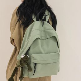 Backpack Female Small Nylon Women School Backpacks For Teenager Girls Solid Color Schoolbag Travel Bags Designer Kids Book Bag