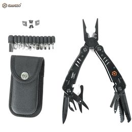 Ganzo G302 G302B Multi Tool Knife Plier EDC Tools Folding Multitool Plier Stain Multifunction Survival Knife Bits Folding Pliers 211110