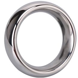 Round Metal Penis Ring Stainless Steel Cockrings Penis bondage Lock For Men Delay Ejaculation 40mm 45mm 50mm