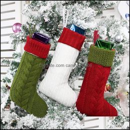 Decorations Festive Supplies Home & Garden Kid Gift Sock Candy Bag Tree Pendant Stocking Christmas Ornament Xmas Party Decoration Vt0626 Dro