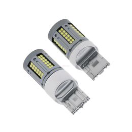 2022 3156 led bed Luci di emergenza 2PCS 1156 S25 BA15S P21W LED 1157 T20 T25 CANBUS 84SMD 1200LM 7440 3156 3157 Auto Signal Signal Reverse Brake Light Bulb