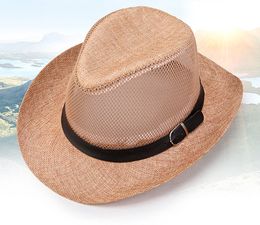 Men&Women's Cowboy Hat Wide Brim Solid Color Caps Outdoor Summer sun Hat For Gentleman Travel